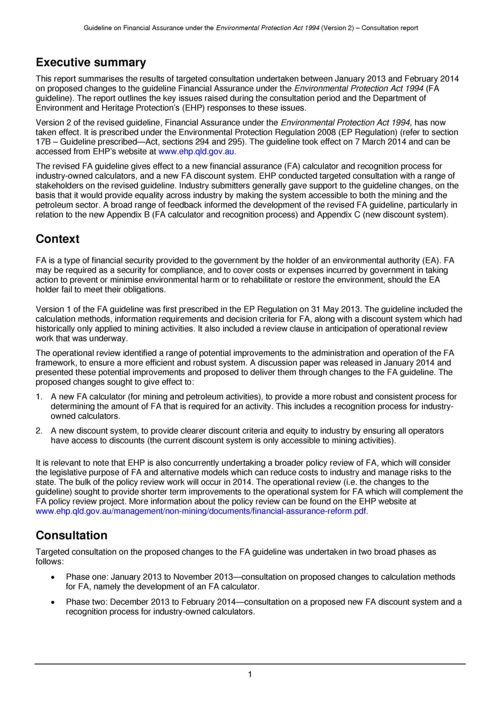 Guideline on Financial Assurance under the Environmental Protection Act